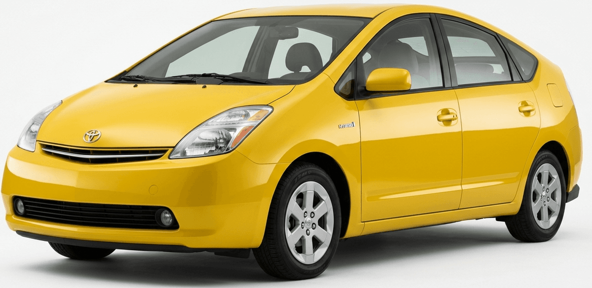Yellow Toyota Prius